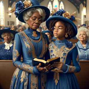 Adjust the 3-D realistic image to depict the African-American gr...