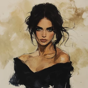 10-second video of a moody watercolor painting coming to life th...