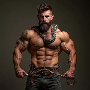 naketrucker who hairy musclebody that is showing off on the res...