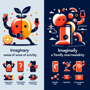 Create a logo of feud between Apple iPhone and Android