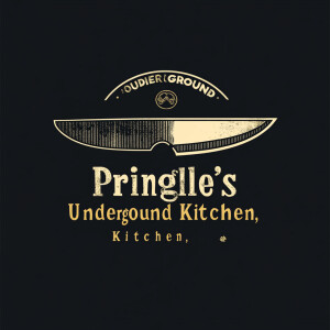 Design a logo for "Pringle's Underground Kitchen," an urban stea...