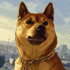 generate DOGE meme in GTA style