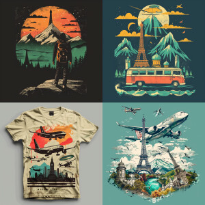 Create a design for a travel t-shirt
