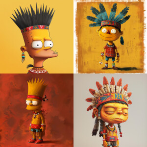 Native American Bart simpson