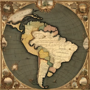 A highly detailed map of south America from.above