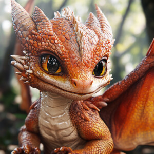 Create a highly detailed, photorealistic 3D image of an adorable...