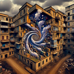 a photo of a something combined with a live being or object whic...
