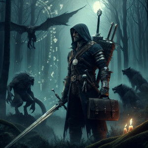 --ar 16:9 Witcher dark fantasy