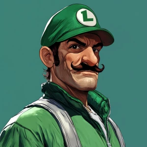 Luigi from GTA in GTA style