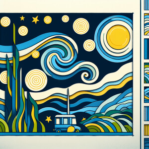 Vincent van Gogh's Starry Night painting