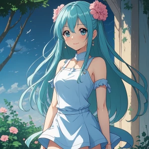 Give me an full body image of a cute anime girl