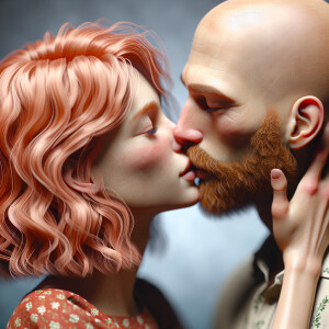 Photorealistic image. High resolution. Light ginger haired femal...