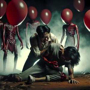 A heart wrenching, emotional horror scene set in a liminal realm...