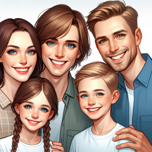 The family are caucasian