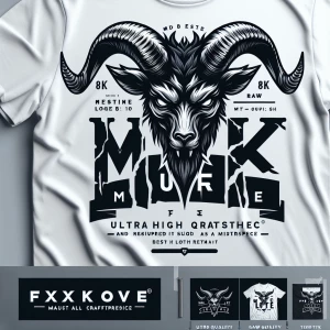 A complicated banner logo for the t shirt brand [' M u e r t e '...