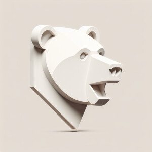 Bear open mouth. Face in perfil