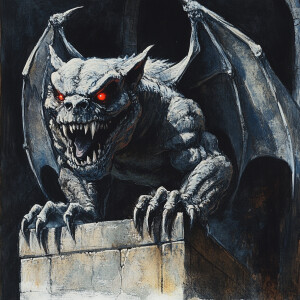 The Ghostly Gargoyle: This monster resembles a massive stone gar...