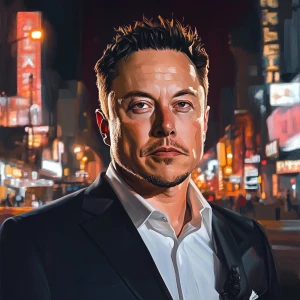 Elon Musk,, GTA style art