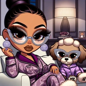 Create an image of a modern Betty Boop reimagined with rich haze...