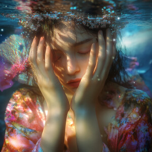 Taken on an iPhone 16 a portrait of a woman embarrassed and blus...