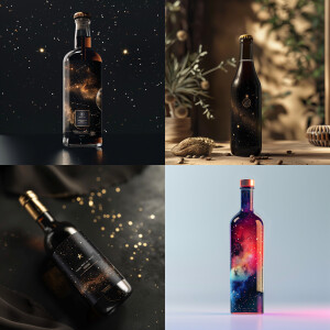 Luxurious glass bottle, unique product label, cold brew coffee,...