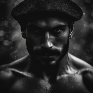 Imagine a antonio, sentado de frente desnudos  piel  con piel di...