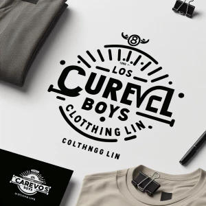 Cartel Boys clothing line logo write los cuervos up top