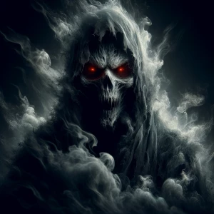 Generate a hyper-realistic detailed image depicting a malevolent...