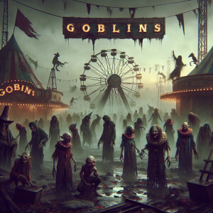 a visual that embodies the eerie and macabre essence of your des...