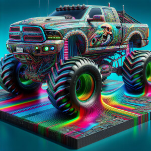 Design an 8K ultra-high-definition image of a reimagined Dodge R...