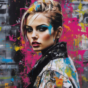 A 1030s model walking down the street in New York elegant beauty