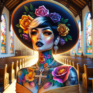 Full image view ultra realistic psychedelic airbrush glossy oil...