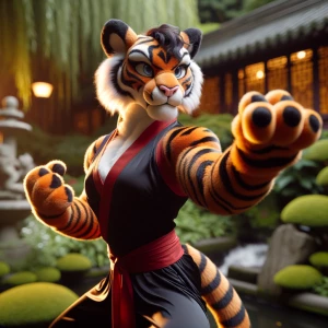 Tigeris from kung fu panda. Is a girl with big boob