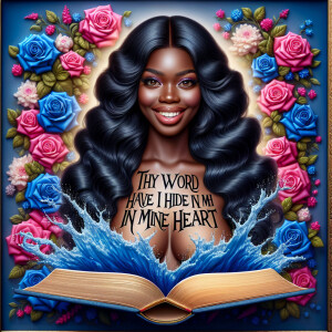 Create an image of an ultra-light-skinned African-American woman...