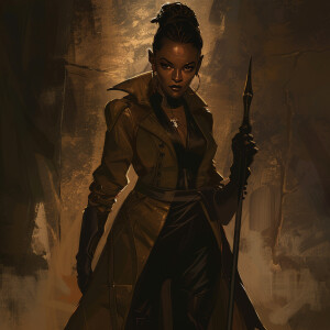 Niobe stands at 5'7" with a commanding presence. Her cocoa compl...