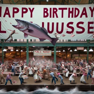 make the banner 
say Happy Birthday Louise
put the banner over...