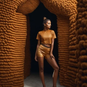 “A high definition photo of a fit supple boxum Italian American...