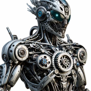 I want a realistic, accurate depiction of a humanoid robot trans...