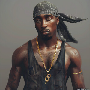 Title: “Tupac Shakur Portrait”

Prompt: Create an ultra-detailed...