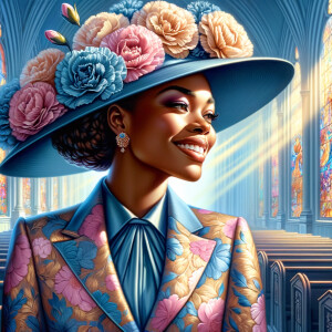create a realistic airbrushed illustration of an African America...
