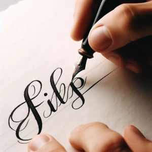 Text hand writing "Filip"