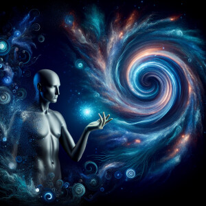 Kate  Upton Nude with an outstretched hand towards a brightly fl...