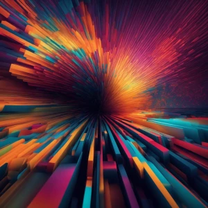 A digital artwork visualizing the experience of synesthesia, whe...