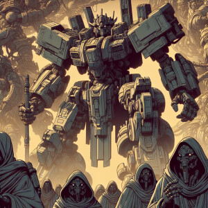 Transformers fighting the army of darkness