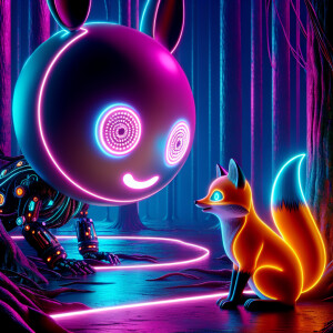 A round bun with eyes and mouth met a bioengineered fox in the f...