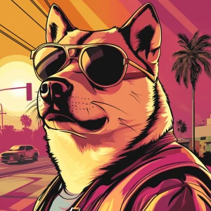 MEME DOGE in GTA art style — Conquer all other meme — in the sty...