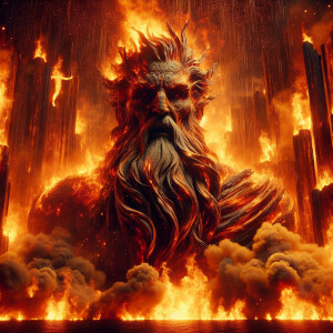 En sabah nur, hyperdetailed,best quality HD,  flames , fire rain...