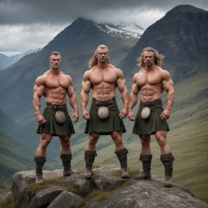 Title: "Strength of the Highlands"

Description: Picture two rob...