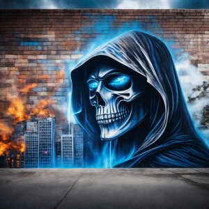 Realistic, detailed, precise, HDR, 3D rendering, image of graffi...