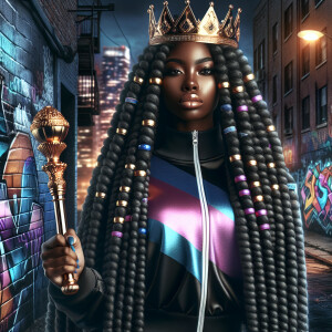 “Create a high-resolution full-body image of a powerful African...